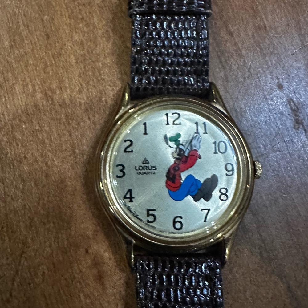 Lorus Quartz Goofy Watch with Black Strap